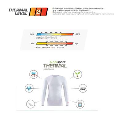 BLACKSPADE Termal Sweatshirt 2. Seviye Gri S