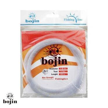 BOJIN Poşet Misina 100 m-0.35mm Renk:B006(Beyaz)