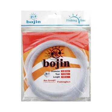 BOJIN Poşet Misina 100 m-0.35mm Renk:B006(Beyaz)
