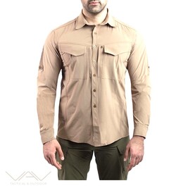 VAV Tactical & Outdoor - VAV Uzun Kol Gömlek Tacflex-01 Açık Bej - L